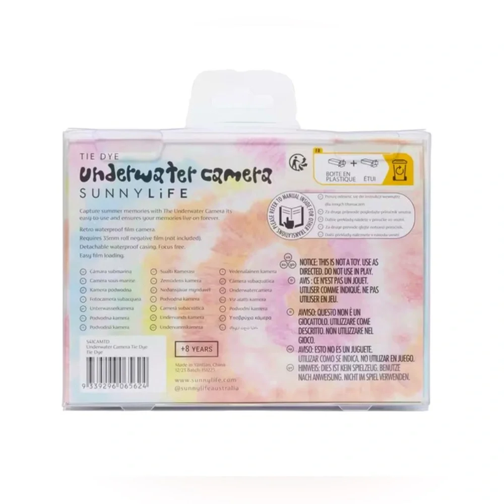 NIB!! Sunny Life Underwater Retro Camera Tie Dye